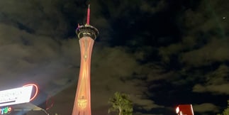 Strat Tower Transformed into Giant Don Julio 1942 Tequila Bottle