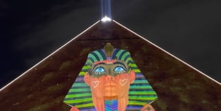 Luxor Super Bowl Display Challenges Sphere and Strat for Surface Supremacy