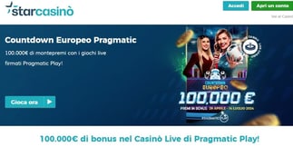 EURO Countdown, la promozione “live” di Pragmatic Play