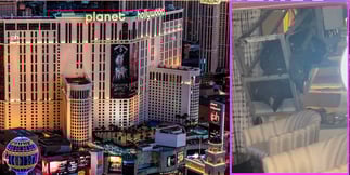 WATCH: Las Vegas Tourists Scream in Horror as Scaffolding Crashes Through Hotel Room Window