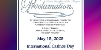 Las Vegas proclama il 15 maggio Giornata Internazionale dei Casinò