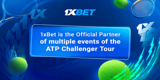 1xBet Named Official Betting Partner for ATP Challenger Tour