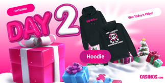 Day 2 - Win Casinos.com Hoodie!