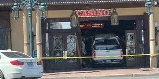Truck Plows Into Main Street Station Casino Entrance in Downtown Las Vegas
