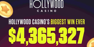 Hollywood Casino Breaks PA Online Jackpot Record with $4.3M Payout