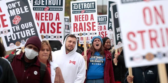 Detroit Casino Workers Strike First