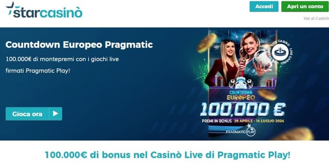 EURO Countdown, la promozione “live” di Pragmatic Play