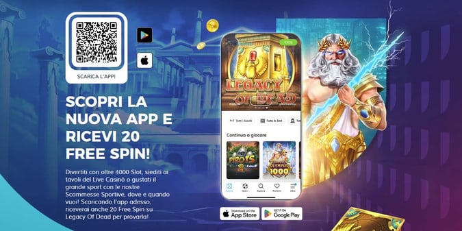 Nuova app StarCasinò: 20 free spin in regalo con il download