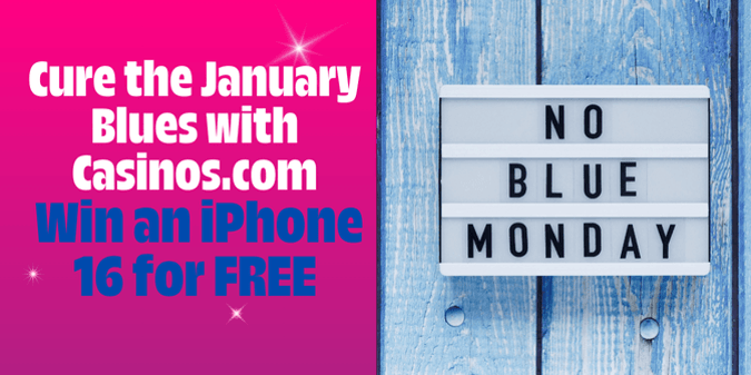 Attention Brits - Cure Your January Blues and win a FREE iPhone With Casinos.com
