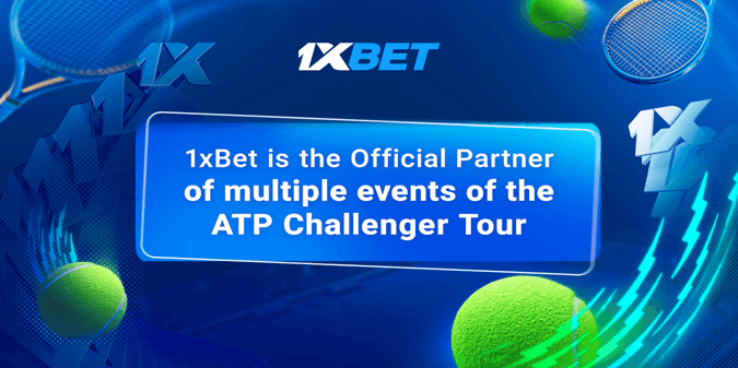 1xBet Named Official Betting Partner for ATP Challenger Tour