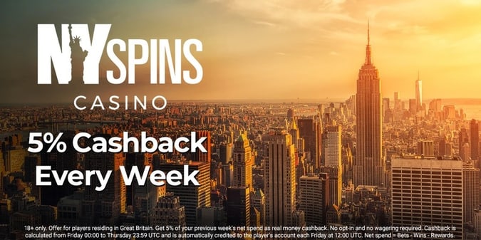NY Spins Casino's Weekly Cashback: Big Apple Style, Real Money Returns