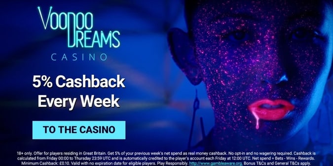Voodoo Dreams Casino's Weekly Cashback: Where Mystic Rewards Meet Real Money