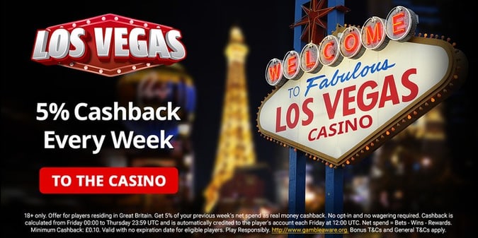 Los Vegas Casino's Weekly Cashback: Wrong Spelling, Right Value