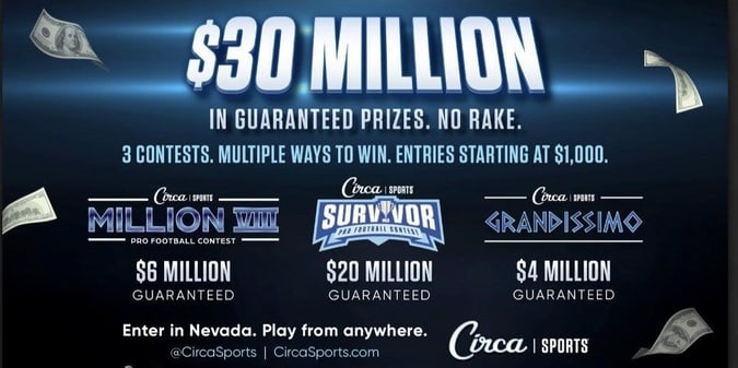 Circa Sports Reveals Record $30 Million Football Contest Prize Guarantees
