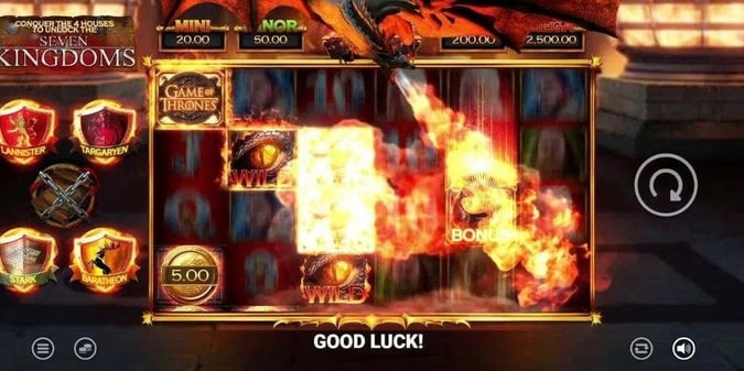 Game of Thrones Slot Makes U.S. Debut on BetMGM Online