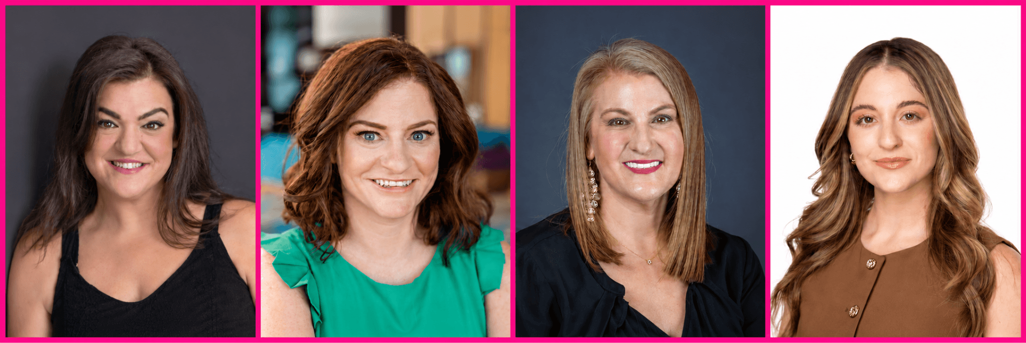 Portraits of Katie Kohler, Jessica Welman, Pamela Buckley and Nicole Russo