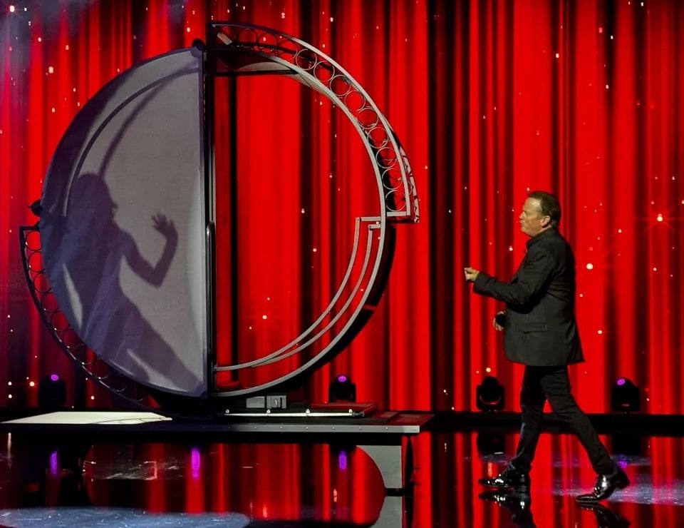 Nathan Burton performing his family-friendly comedy magic show