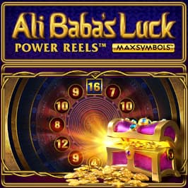 Ali Baba's Luck Power Reels Game Logo