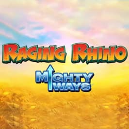 Raging Rhino Mighty Ways Game Logo