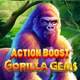 Action Boost Gorilla Gems Game Logo