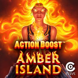 Action Boost Amber Island Game Logo