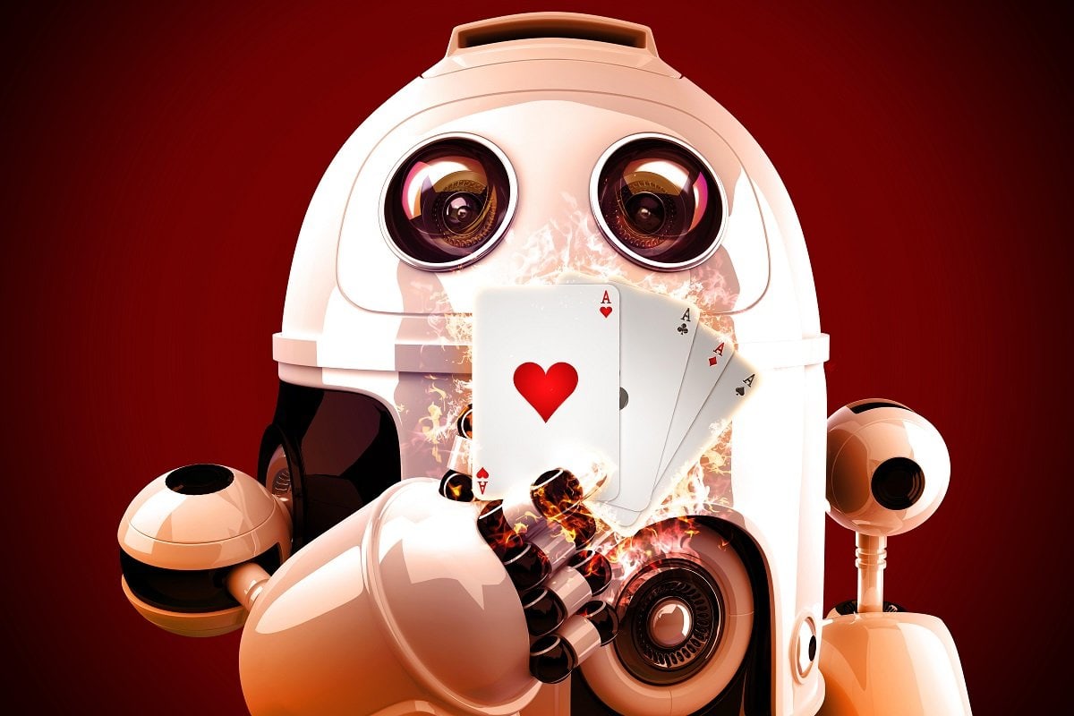 robot playing casino