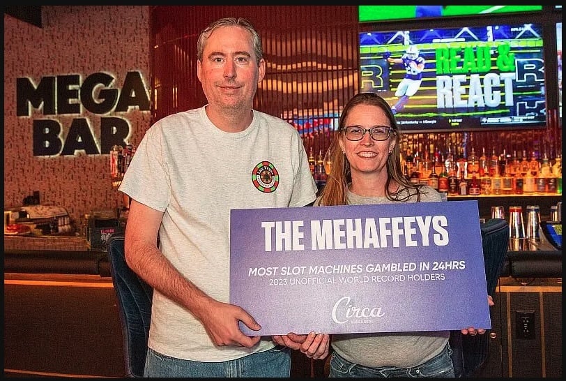 John and Kristina Mehaffey at Circa casino