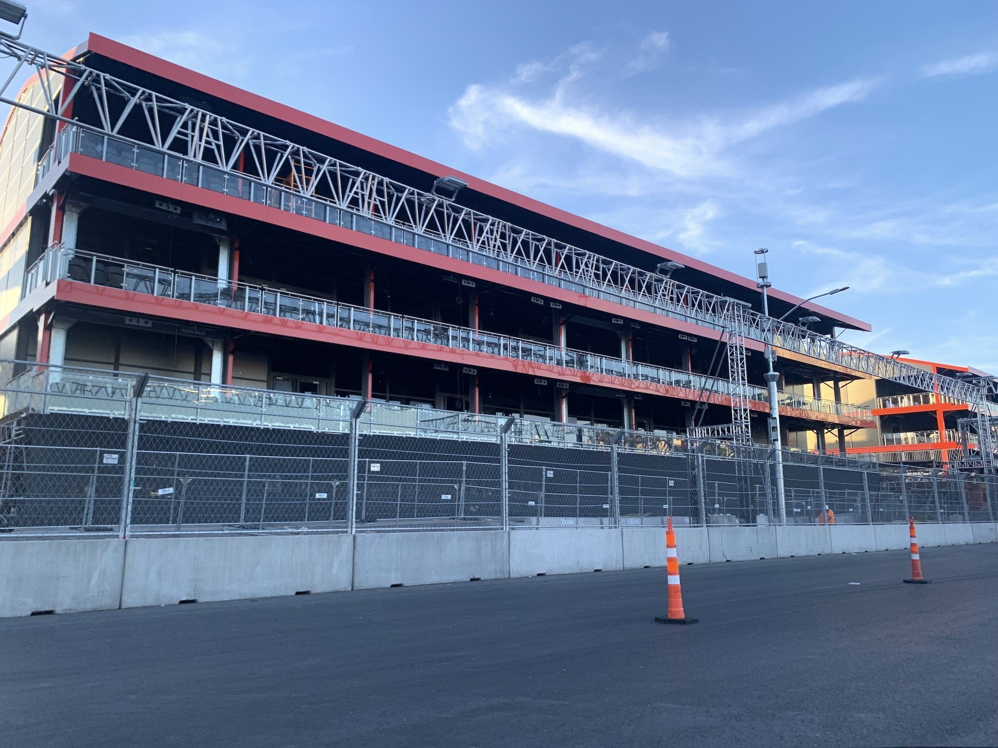 Covered F1 grandstands on Koval
