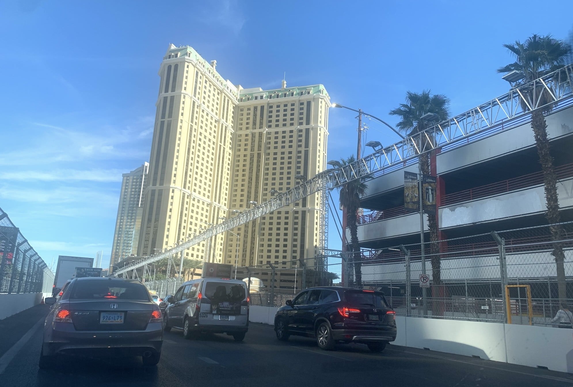 Cars on Harmon, or is it flamingo