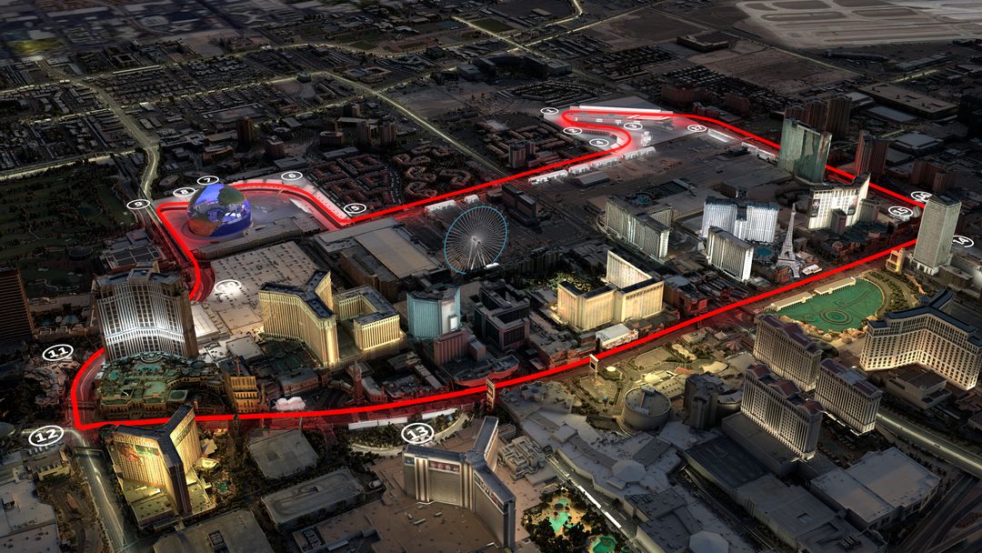 3D Map of Las Vegas Grand Prix course
