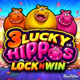 3 Lucky Hippos Game Logo
