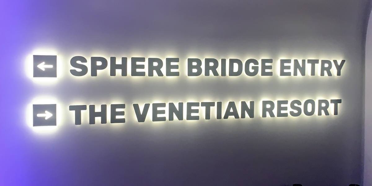 Hallway between The Venetian and Sphere
