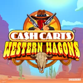 Cash Carts Western Wagons Game Logo
