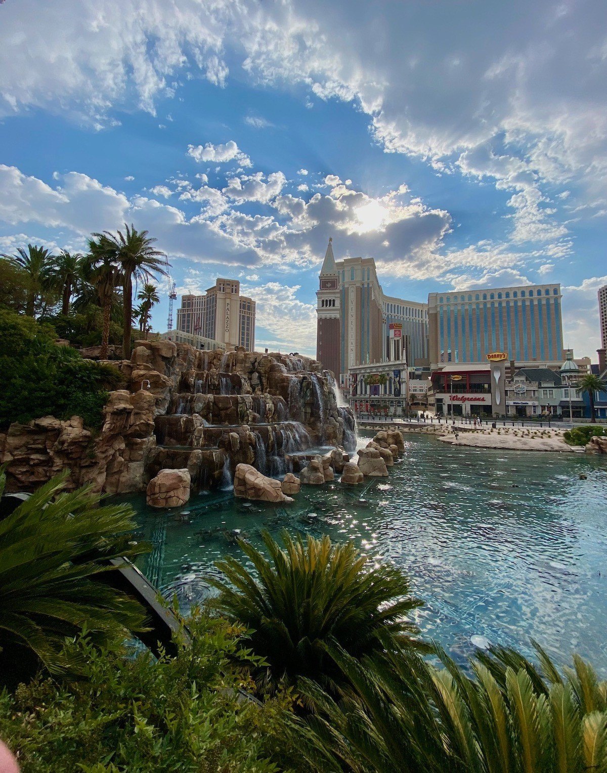 Mirage volcano and lagoon