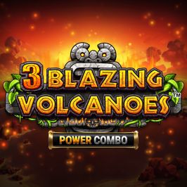 3 Blazing Volcanoes Power Combo Game Logo