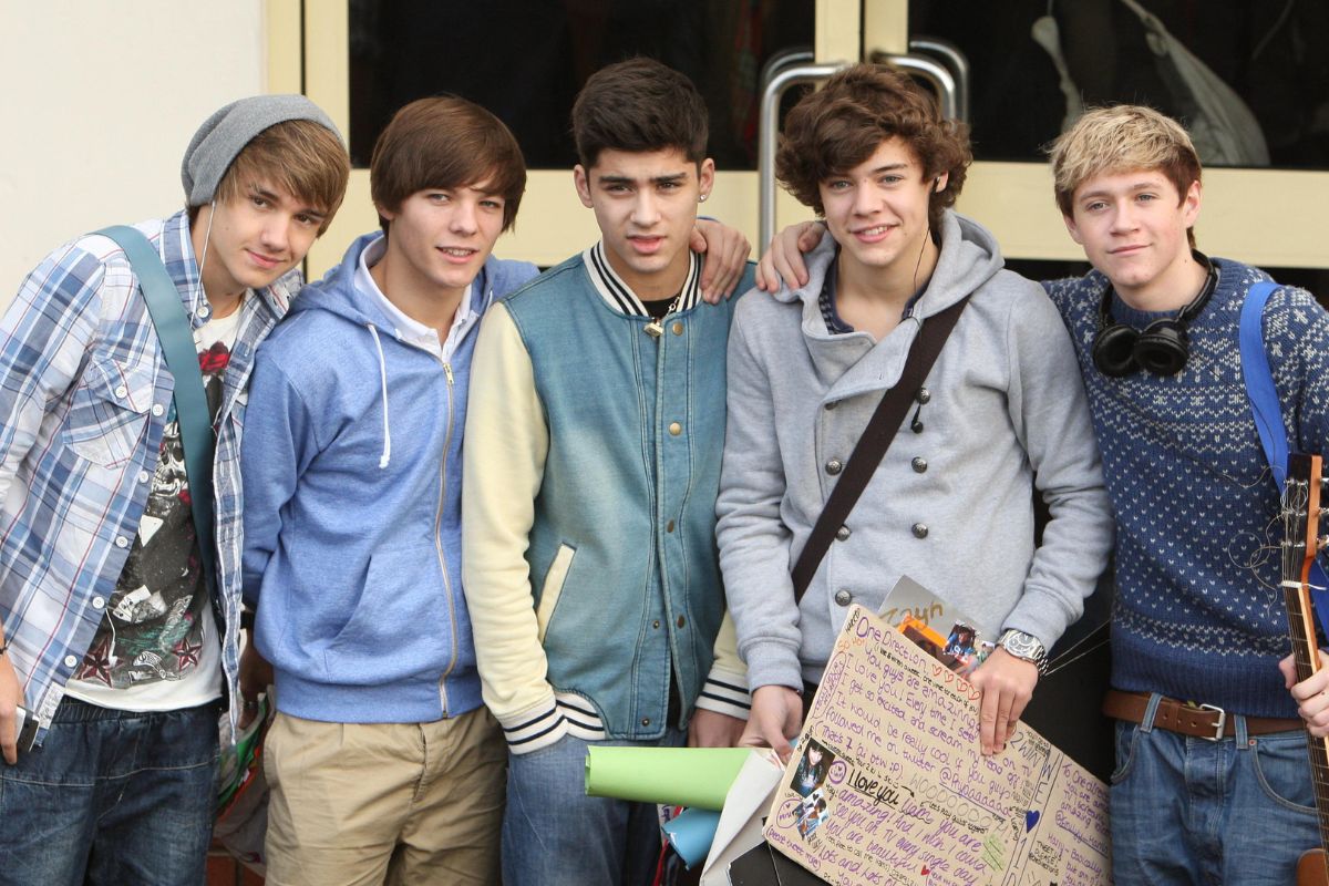 One Direction at the very beginning of their career