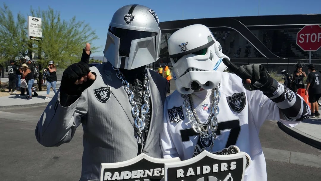 fans at a Las Vegas Raiders home game