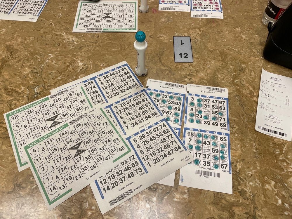 Sunset Station all-paper bingo