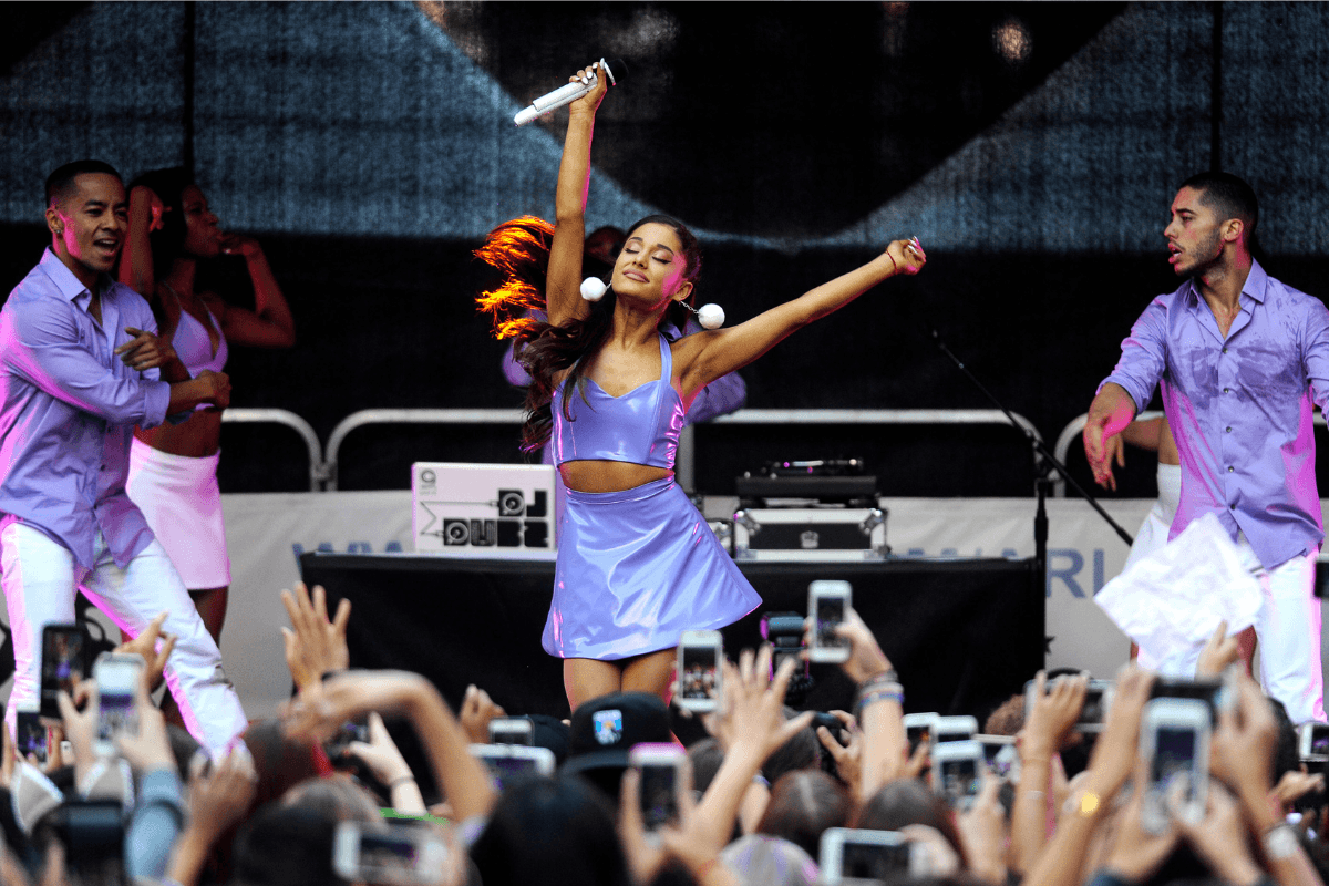 Singer Ariana Grande performs