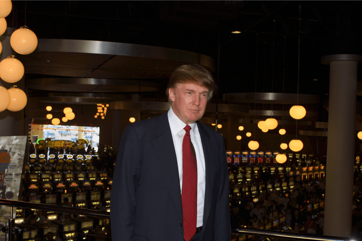 Donald Trump in one of his casinos