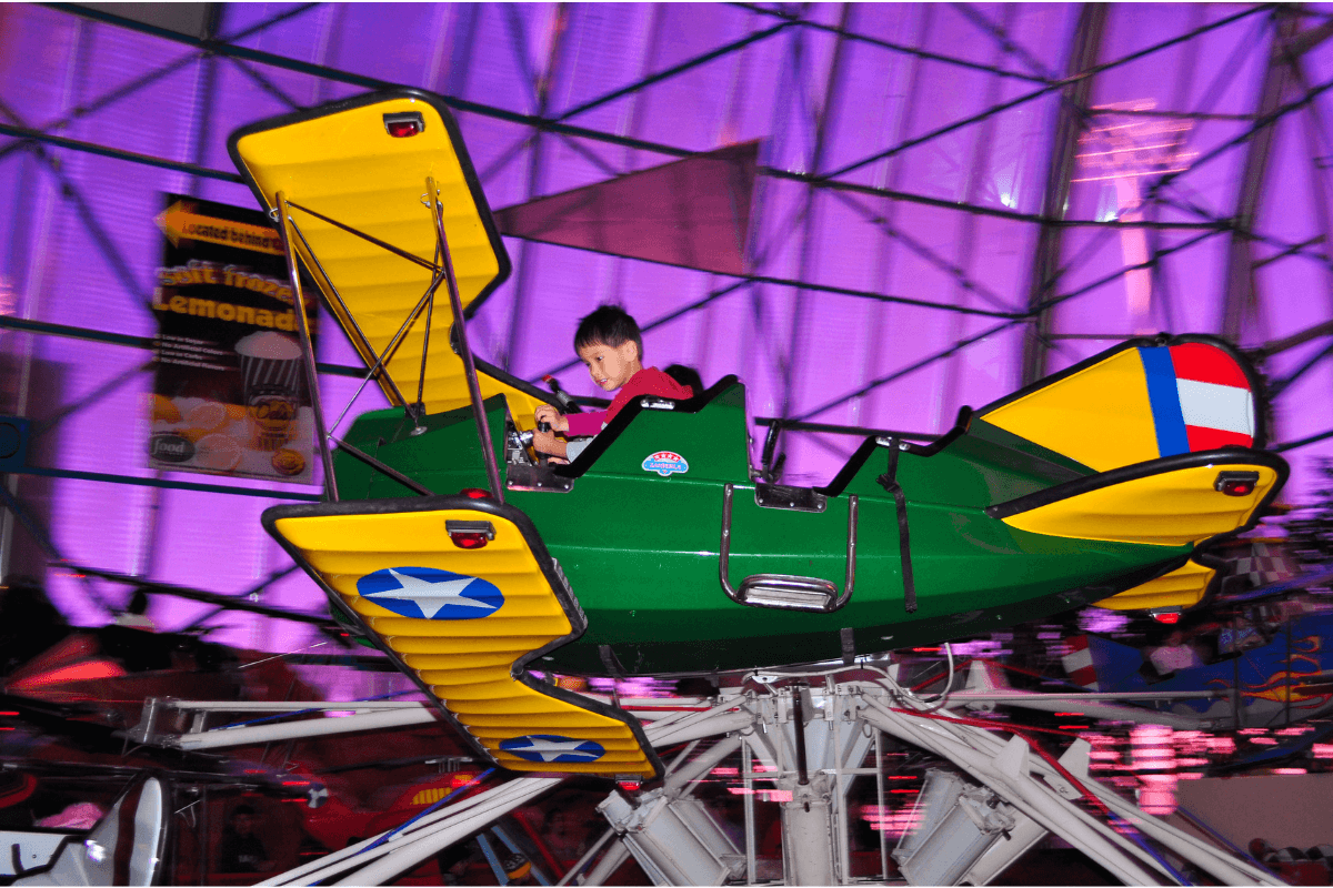 Child on Airplane ride at Circus Circus Casino