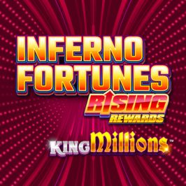Inferno Fortunes Rising Rewards King Millions Game Logo