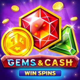 Gems &amp; Cash Win Spins Game Logo