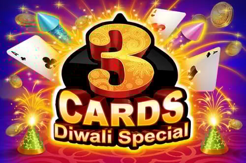 3 Cards Diwali Special Game Logo