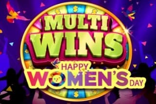 Multi Wins Happy Women's Day Game Logo