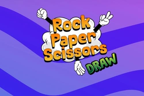 Rock Paper Scissors DRAW! Game Logo