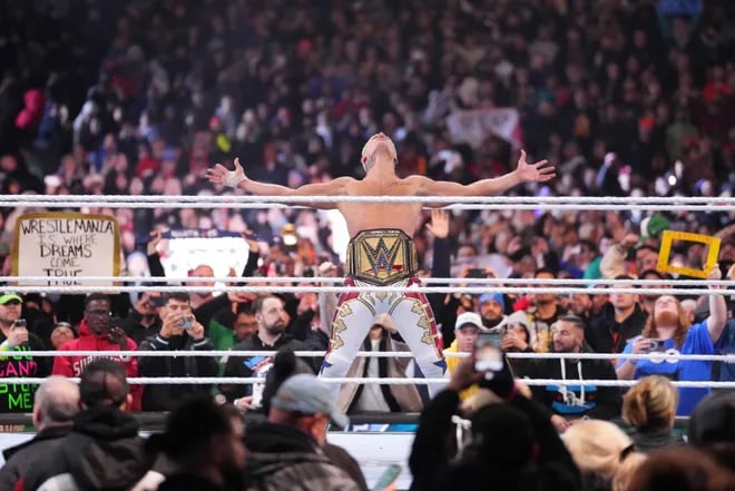 Cody Rhodes winning WrestleMania 40
