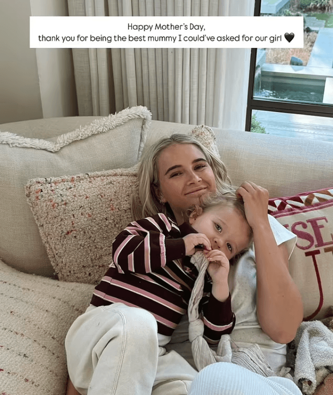 Tommy Fury and Molly Mae Hague with baby