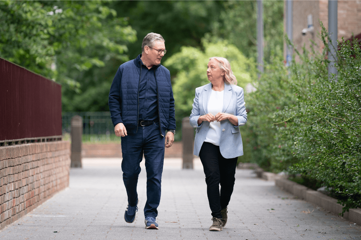Deborah Meaden joined Sir Keir Starmer in Camden