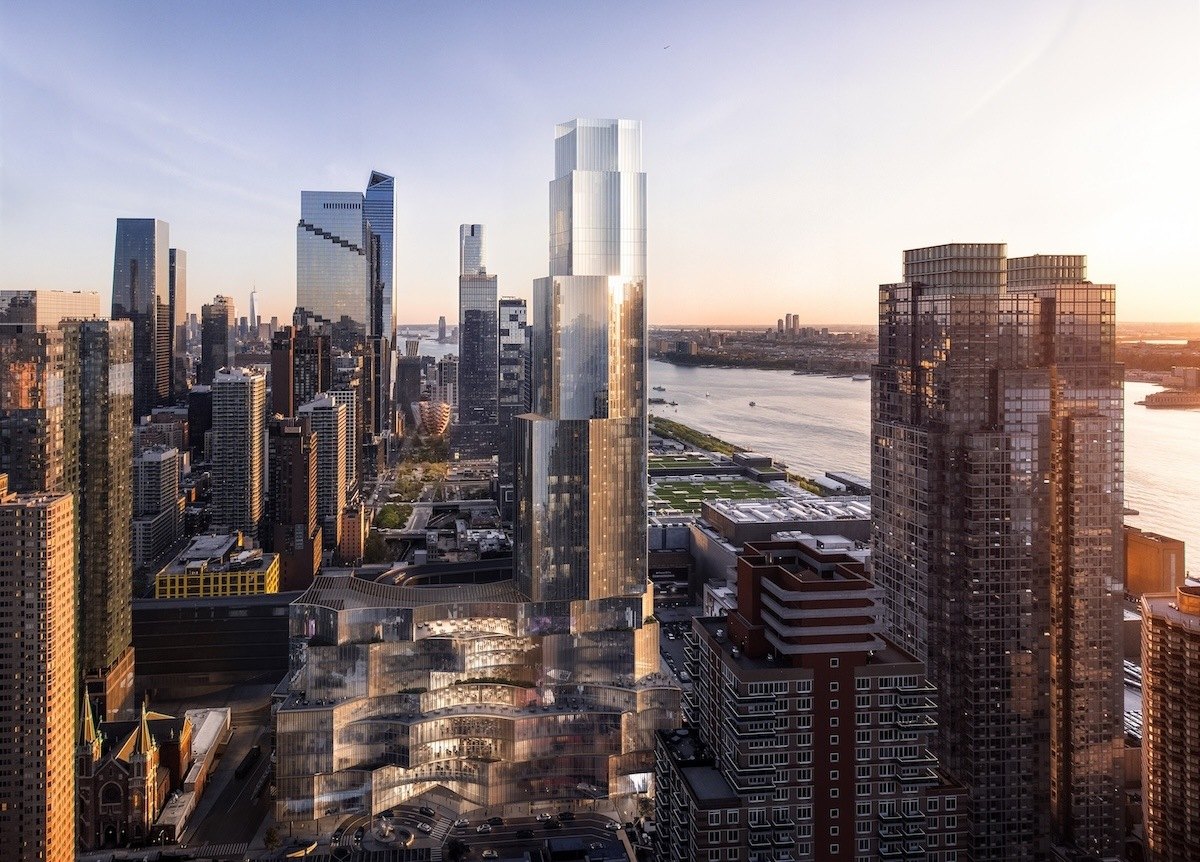 Rendering of The Avenir casino tower on Manhattan’s Far West Side